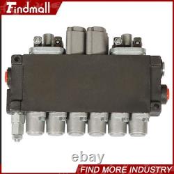 Findmall Hydraulic Directional Control Valve 6 Spool, 11 GPM + Conversion Plug