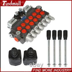 Findmall Hydraulic Directional Control Valve 6 Spool, 11 GPM + Conversion Plug