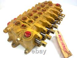 Genuine VICKERS 7 Spool Hydraulic Directional Control Valve Double Acting