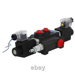 Heavy Duty Hydraulic Directional Valve 4/3 Way Solenoid Operated SAE Ports 13GPM