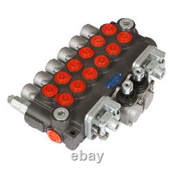 Hydraulic Backhoe 11 GPM Directional Control Valve 6 Spool With 2 Joysticks