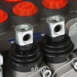 Hydraulic Backhoe Directional Control Valve 11 GPM 6 Spool With 2 Joysticks