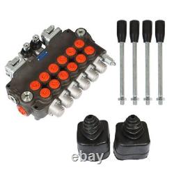 Hydraulic Backhoe Directional Control Valve 21 GPM 6 Spool With 2 Joysticks