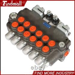 Hydraulic Backhoe Directional Control Valve 21 GPM 6Spool With 2 Joysticks