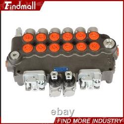 Hydraulic Backhoe Directional Control Valve 21 GPM 6Spool With 2 Joysticks
