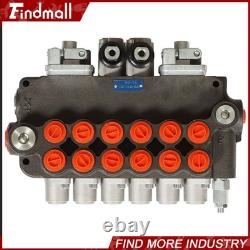 Hydraulic Backhoe Directional Control Valve 21 GPM 6Spool With 2 Joysticks