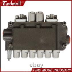 Hydraulic Backhoe Directional Control Valve 21 GPM 6Spool With 2 Joysticks