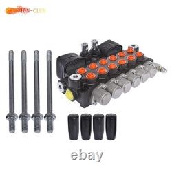 Hydraulic Backhoe Directional Control Valve with 2 Joystick 11GPM 6 Spool