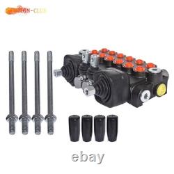 Hydraulic Backhoe Directional Control Valve with 2 Joystick 11GPM 6 Spool
