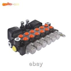 Hydraulic Backhoe Directional Control Valve with 2 Joystick 11GPM 6 Spool