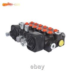 Hydraulic Backhoe Directional Control Valve with 2 Joystick 11GPM 6 Spool