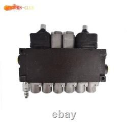 Hydraulic Backhoe Directional Control Valve with 2 Joystick 11GPM 6 Spool
