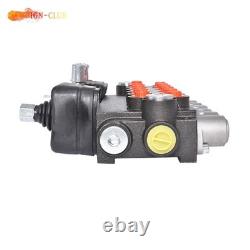 Hydraulic Backhoe Directional Control Valve with 2 Joystick 11GPM 6 Spool