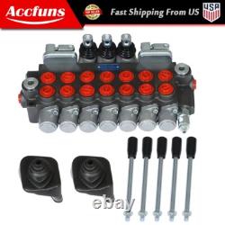 Hydraulic Backhoe Directional Control Valve with 2 Joysticks, 6 Spool, 11 GPM