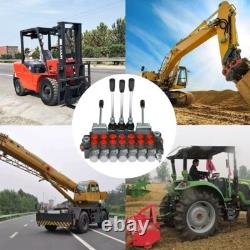 Hydraulic Backhoe Directional Control Valve with 2 Joysticks, 6 Spool, 11 GPM