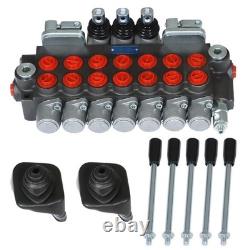 Hydraulic Backhoe Directional Control Valve with 2 Joysticks, 6 Spool, 11 GPM