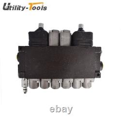 Hydraulic Backhoe Directional Control Valve with 2 Joysticks, 6 Spool, 11 GPM New