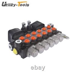 Hydraulic Backhoe Directional Control Valve with 2 Joysticks, 6 Spool, 11 GPM New