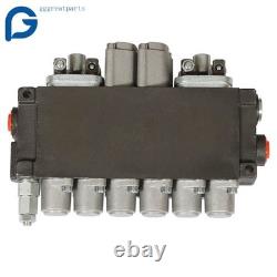 Hydraulic Backhoe Directional Control Valve with 2 Joysticks, 6 Spool, 11 GPM New