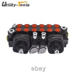 Hydraulic Backhoe Directional Control Valve with 2 Joysticks, 6 Spool, 11 GPM New