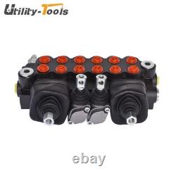 Hydraulic Backhoe Directional Control Valve with 2 Joysticks, 6 Spool, 11 GPM New
