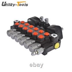 Hydraulic Backhoe Directional Control Valve with 2 Joysticks, 6 Spool, 11 GPM New