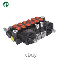 Hydraulic Backhoe Directional Control Valve with 2 Joysticks, 6 Spool, 11 GPM US