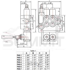 Hydraulic Backhoe Directional Control Valve with 2 Joysticks, 6 Spool, 21 GPM