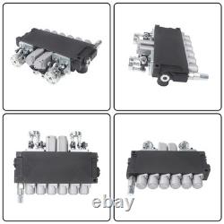 Hydraulic Backhoe Directional Control Valve with 4 Joysticks 6 Spool 11 GPM