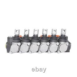 Hydraulic Control Valve Double Acting 6 Spool 13 GPM 3600 PSI SAE Ports New