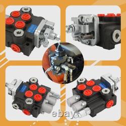 Hydraulic Control Valve with Joystick, 2 Spool 11GPM Hydraulic Directional Va