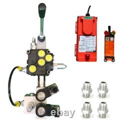 Hydraulic Directional Control Valve 1 Spool Wireless Remote Handle Distributo