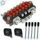 Hydraulic Directional Control Valve 11gpm 7 Spool Withjoystick 40l Bspp Port