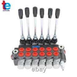 Hydraulic Directional Control Valve 11GPM Adjustable Relief Valve 6 Spool