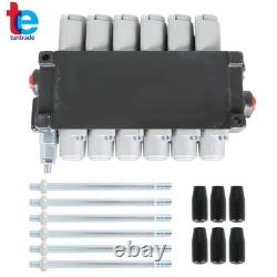 Hydraulic Directional Control Valve 11GPM Adjustable Relief Valve 6 Spool