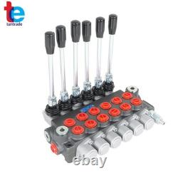 Hydraulic Directional Control Valve 11GPM Adjustable Relief Valve 6 Spool