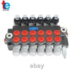 Hydraulic Directional Control Valve 11GPM Adjustable Relief Valve 6 Spool