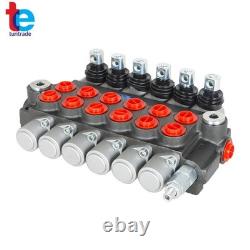Hydraulic Directional Control Valve 11GPM Adjustable Relief Valve 6 Spool