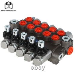 Hydraulic Directional Control Valve 13GPM Double Acting SAE 5 Spool