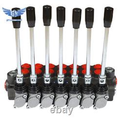 Hydraulic Directional Control Valve 13Gpm Double Acting 7 Spool Cylinder SAE