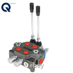 Hydraulic Directional Control Valve 2 Spool BSPP Tractor Loader WithJoystick 25GPM