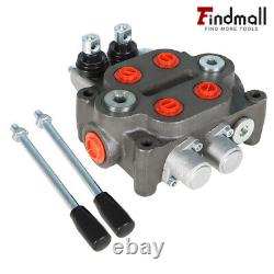 Hydraulic Directional Control Valve 2 Spool BSPP Tractor Loader, WithJoystick, 25GPM