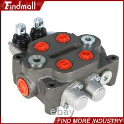 Hydraulic Directional Control Valve 2 Spool BSPP Tractor Loader, WithJoystick, 25GPM