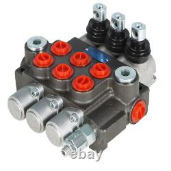 Hydraulic Directional Control Valve 3 Spool 13GPM BSPP Interface New