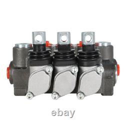 Hydraulic Directional Control Valve 3 Spool 13GPM BSPP Interface New