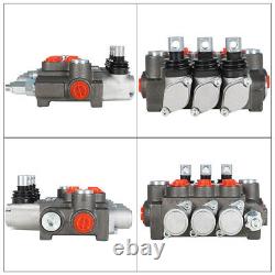 Hydraulic Directional Control Valve 3 Spool 13GPM BSPP Interface New