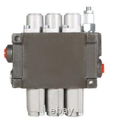 Hydraulic Directional Control Valve 3 Spool 13GPM BSPP Interface New