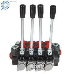 Hydraulic Directional Control Valve 4 Spool, 11GPM Double Acting Cylinder BSPP