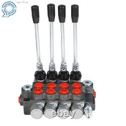 Hydraulic Directional Control Valve 4 Spool, 11GPM Double Acting Cylinder BSPP