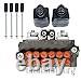 Hydraulic Directional Control Valve 6 Spool 21GPM 2 Joysticks 3625PSI SAE Ports